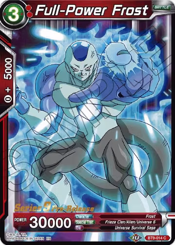 Full-Power Frost (BT9-014), Universal Onslaught Pre-Release Cards — DB Super card price