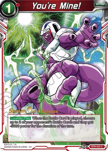 You're Mine! (BT9-020), Universal Onslaught Pre-Release Cards — DB Super card price