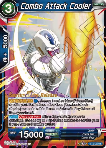 Combo Attack Cooler (BT9-023), Universal Onslaught Pre-Release Cards — DB Super card price
