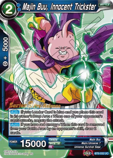 Majin Buu, Innocent Trickster (BT9-032), Universal Onslaught Pre-Release Cards — DB Super card price