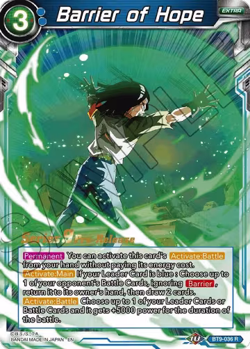 Barrier of Hope (BT9-036), Universal Onslaught Pre-Release Cards — DB Super card price