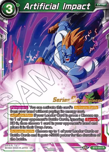 Artificial Impact (BT9-051), Universal Onslaught Pre-Release Cards — DB Super card price