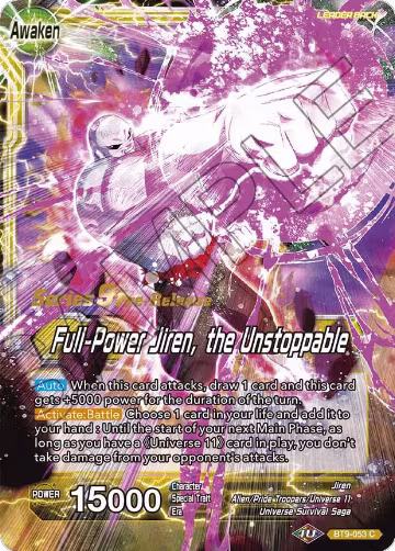 Jiren // Full-Power Jiren, the Unstoppable (BT9-053), Universal Onslaught Pre-Release Cards — DB Super card price