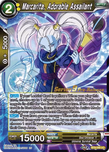 Marcarita, Adorable Assailant (BT9-066), Universal Onslaught Pre-Release Cards — DB Super card price