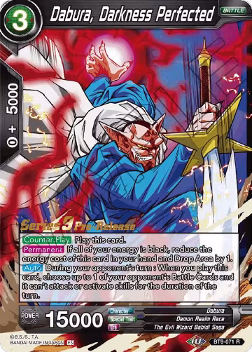 Dabura, Darkness Perfected (BT9-071), Universal Onslaught Pre-Release Cards — DB Super card price