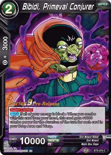 Bibidi, Primeval Conjurer (BT9-076), Universal Onslaught Pre-Release Cards — DB Super card price