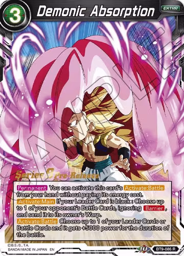 Demonic Absorption (BT9-086), Universal Onslaught Pre-Release Cards — DB Super card price