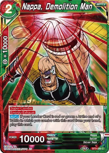 Nappa, Demolition Man (BT9-090), Universal Onslaught Pre-Release Cards — DB Super card price
