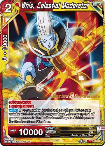 Whis, Celestial Moderator (BT9-096), Universal Onslaught Pre-Release Cards — DB Super card price