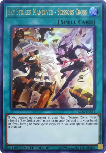 Sky Striker Maneuver - Scissors Cross (IGAS-ENSP1) (IGAS-ENSP1), Ignition Assault — Yu-Gi-Oh! card price