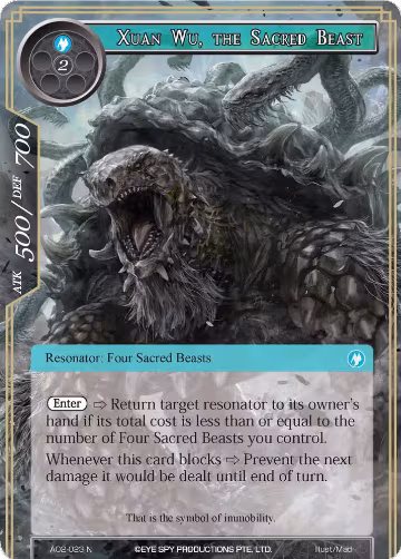 Xuan Wu, the Sacred Beast (AO2-023), Alice Origin II — Force of Will card price