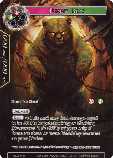Forest Bear (Full Art) (AO2-044), Alice Origin II — Force of Will card price