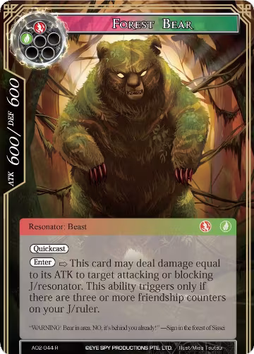 Forest Bear (AO2-044), Alice Origin II — Force of Will card price