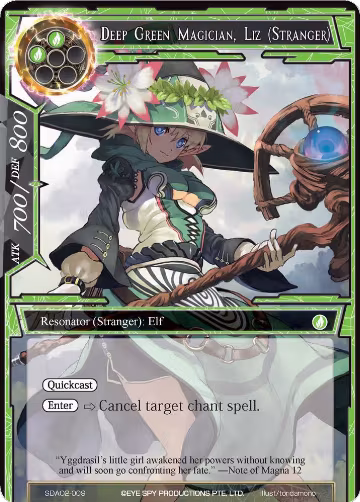 Deep Green Magician, Liz (Stranger) (SDAO2-009), Alice Origin II Starter Deck — Force of Will card price