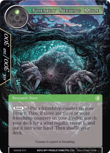 Friendly Seeking Mole (SDAO2-010), Alice Origin II Starter Deck — Force of Will card price