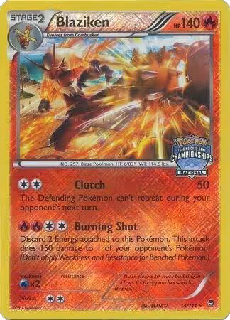 Blaziken - 14/111 (National Championships) (014/111), League & Championship Cards — Pokémon card price