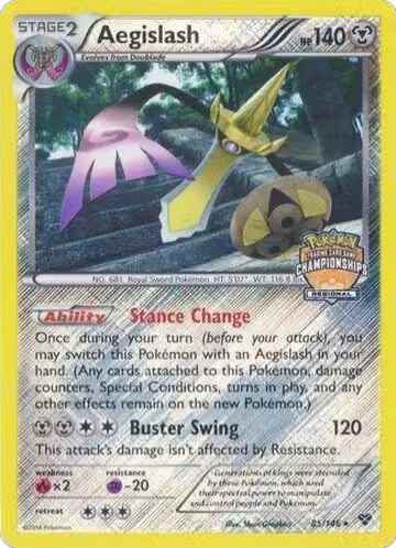 Aegislash - 85/146 (Regional Championships) (085/146), League & Championship Cards — Pokémon card price