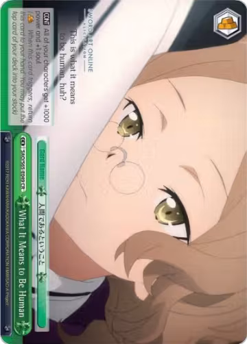 What It Means to Be Human (SAO/S65-E049 CR), Sword Art Online -Alicization- — Weiß Schwarz card price