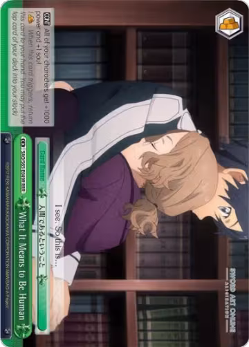 What It Means to Be Human (RRR) (SAO/S65-E049R RRR), Sword Art Online -Alicization- — Weiß Schwarz card price