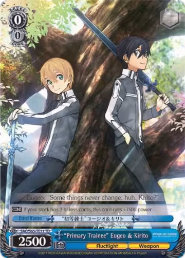 "Primary Trainee" Eugeo & Kirito (SAO/S65-TE11 TD), Sword Art Online -Alicization- — Weiß Schwarz card price