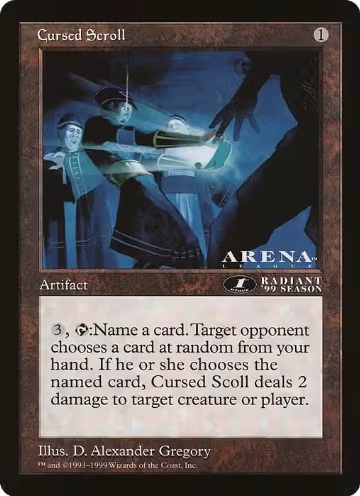Cursed Scroll (1st Place) (Arena League), Oversize Cards — Magic card price