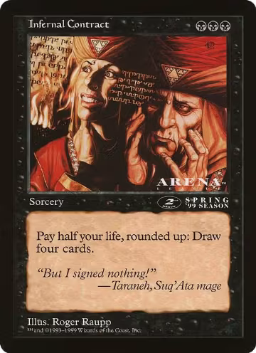 Infernal Contract (2nd Place) (Arena League), Oversize Cards — Magic card price