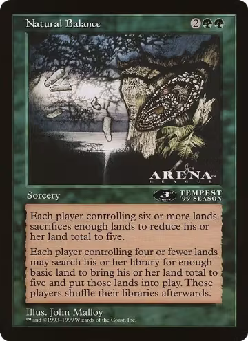 Natural Balance (3rd Place) (Arena League), Oversize Cards — Magic card price