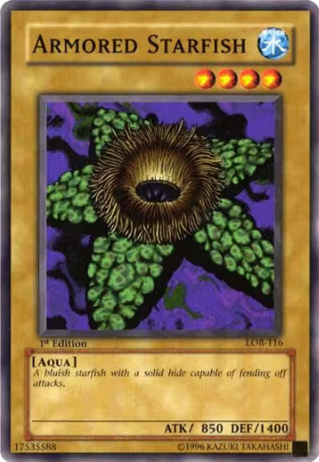 Armored Starfish (LOB-116), The Legend of Blue Eyes White Dragon — Yu-Gi-Oh! card price