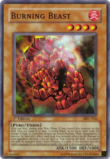 Burning Beast (MFC-016), Magician's Force — Yu-Gi-Oh! card price