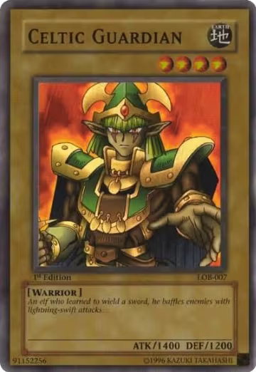 Celtic Guardian (LOB-007), The Legend of Blue Eyes White Dragon — Yu-Gi-Oh! card price