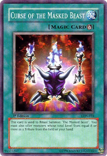 Curse of the Masked Beast (LON-016), Labyrinth of Nightmare — Yu-Gi-Oh! card price