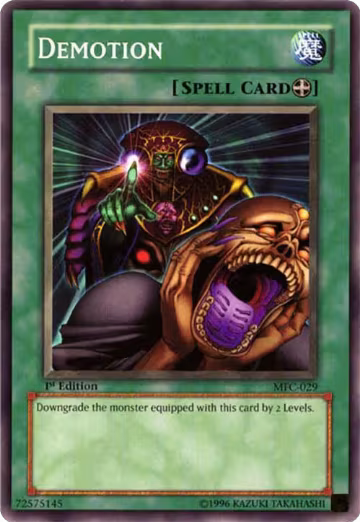 Demotion (MFC-029), Magician's Force — Yu-Gi-Oh! card price