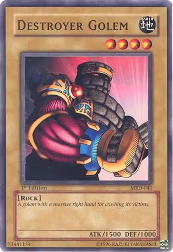 Destroyer Golem (MRD-040), Metal Raiders — Yu-Gi-Oh! card price