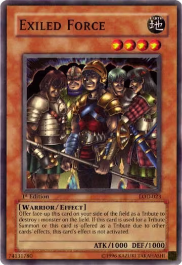Exiled Force (LOD-023), Legacy of Darkness — Yu-Gi-Oh! card price