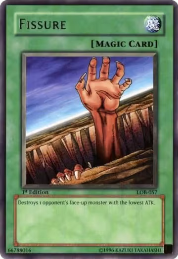 Fissure (LOB-057), The Legend of Blue Eyes White Dragon — Yu-Gi-Oh! card price