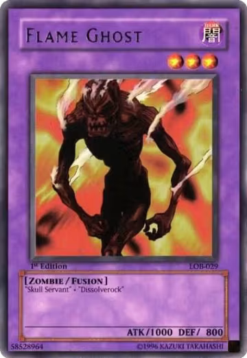Flame Ghost (LOB-029), The Legend of Blue Eyes White Dragon — Yu-Gi-Oh! card price