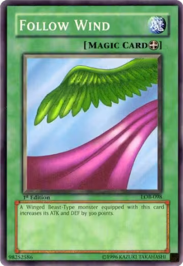Follow Wind (LOB-098), The Legend of Blue Eyes White Dragon — Yu-Gi-Oh! card price