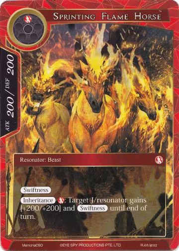 Sprinting Flame Horse (Memoria090), Alice Origin Memoria Cards — Force of Will card price