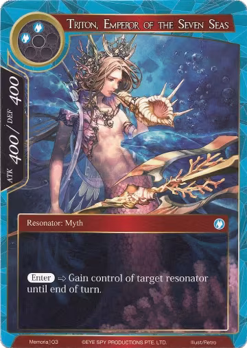 Triton, Emperor of the Seven Seas (Memoria103), Alice Origin Memoria Cards — Force of Will card price