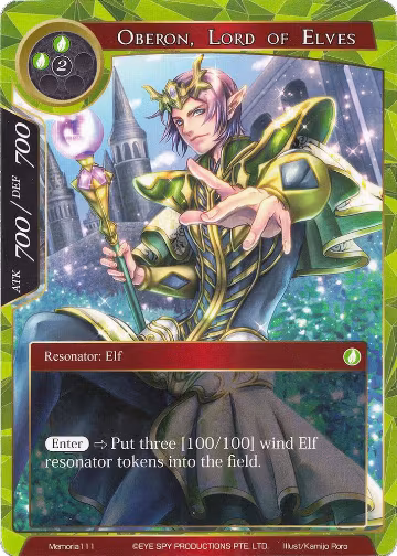 Oberon, Lord of Elves (Memoria111), Alice Origin Memoria Cards — Force of Will card price