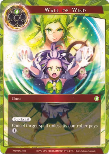 Wall of Wind (Memoria118), Alice Origin Memoria Cards — Force of Will card price