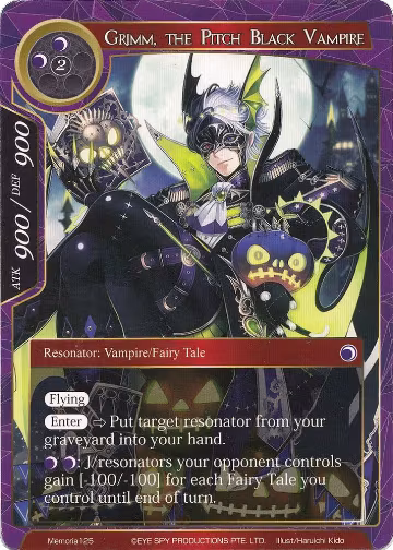 Grimm, the Pitch Black Vampire (Memoria125), Alice Origin Memoria Cards — Force of Will card price