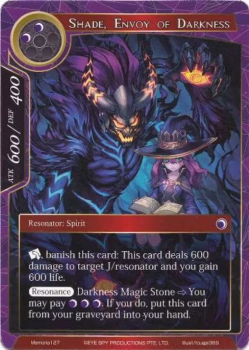 Shade, Envoy of Darkness (Memoria127), Alice Origin Memoria Cards — Force of Will card price