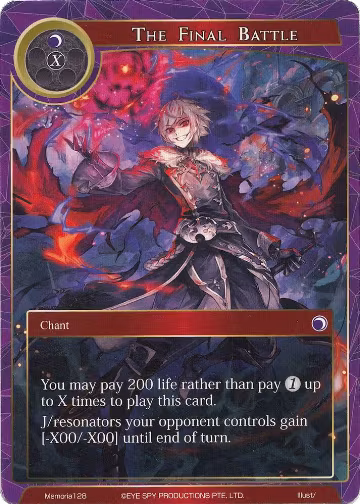 The Final Battle (Memoria128), Alice Origin Memoria Cards — Force of Will card price