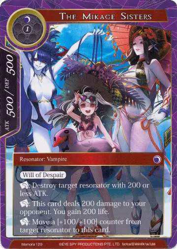 The Mikage Sisters (Memoria129), Alice Origin Memoria Cards — Force of Will card price