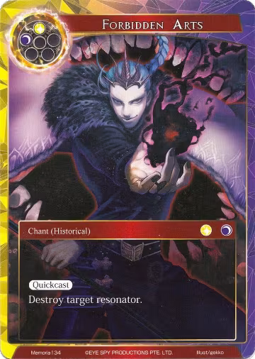 Forbidden Arts (Memoria134), Alice Origin Memoria Cards — Force of Will card price