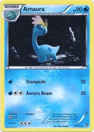 Amaura - 25/111 (Cosmos Holo) (025/111), Miscellaneous Cards & Products — Pokémon card price