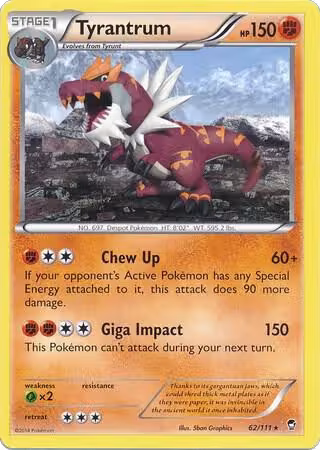 Tyrantrum - 62/111 (Cosmos Holo) (062/111), Miscellaneous Cards & Products — Pokémon card price