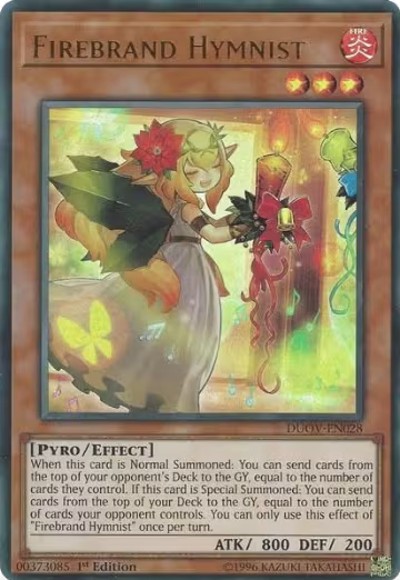 Firebrand Hymnist (DUOV-EN028), Duel Overload — Yu-Gi-Oh! card price