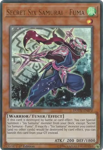 Secret Six Samurai - Fuma (DUOV-EN070), Duel Overload — Yu-Gi-Oh! card price